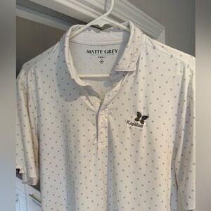 Matte Grey Men's Cream Polo Shirt